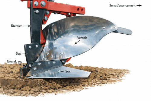 coupe d'une charrue
