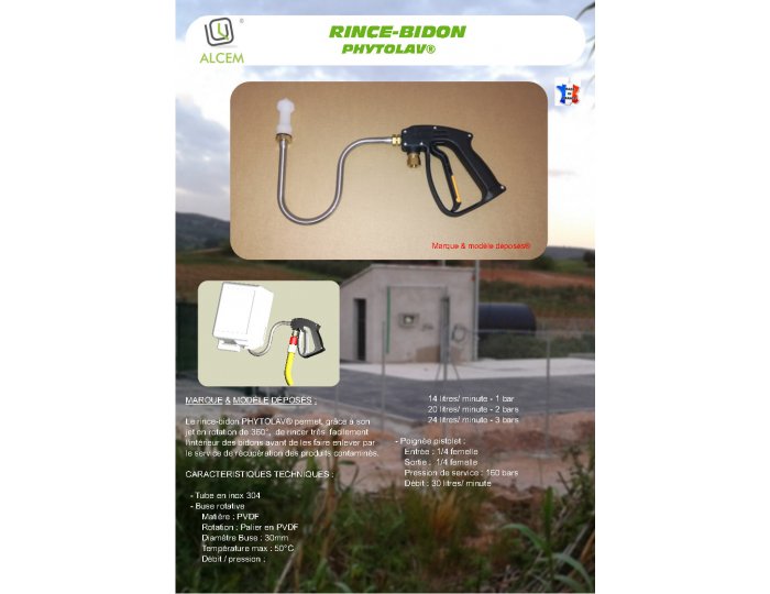 ALCEM PHYTOLAV® : rince-bidon