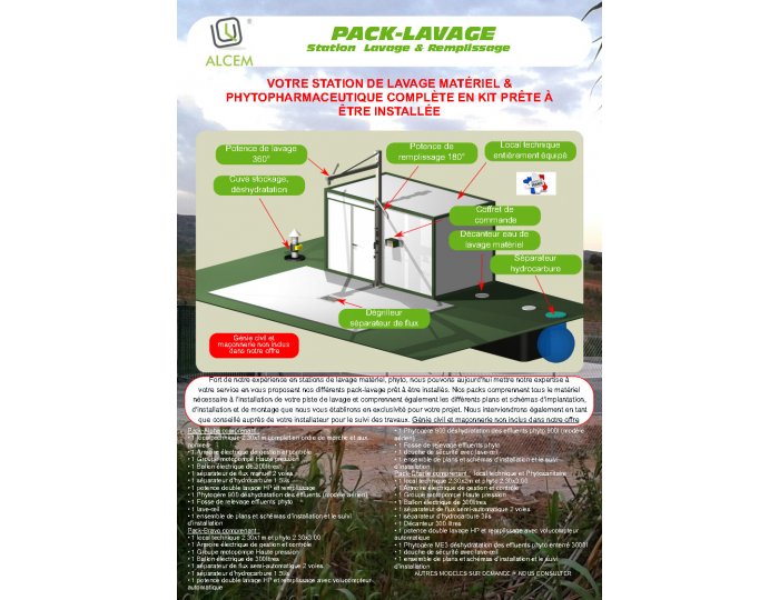 ALCEM AIRE DE LAVAGE : Souple ou Béton