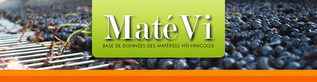 Maté Vi, Base de données des matériels viti-vinicoles