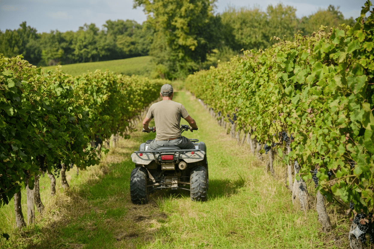 utilisation du quad en viticulture
